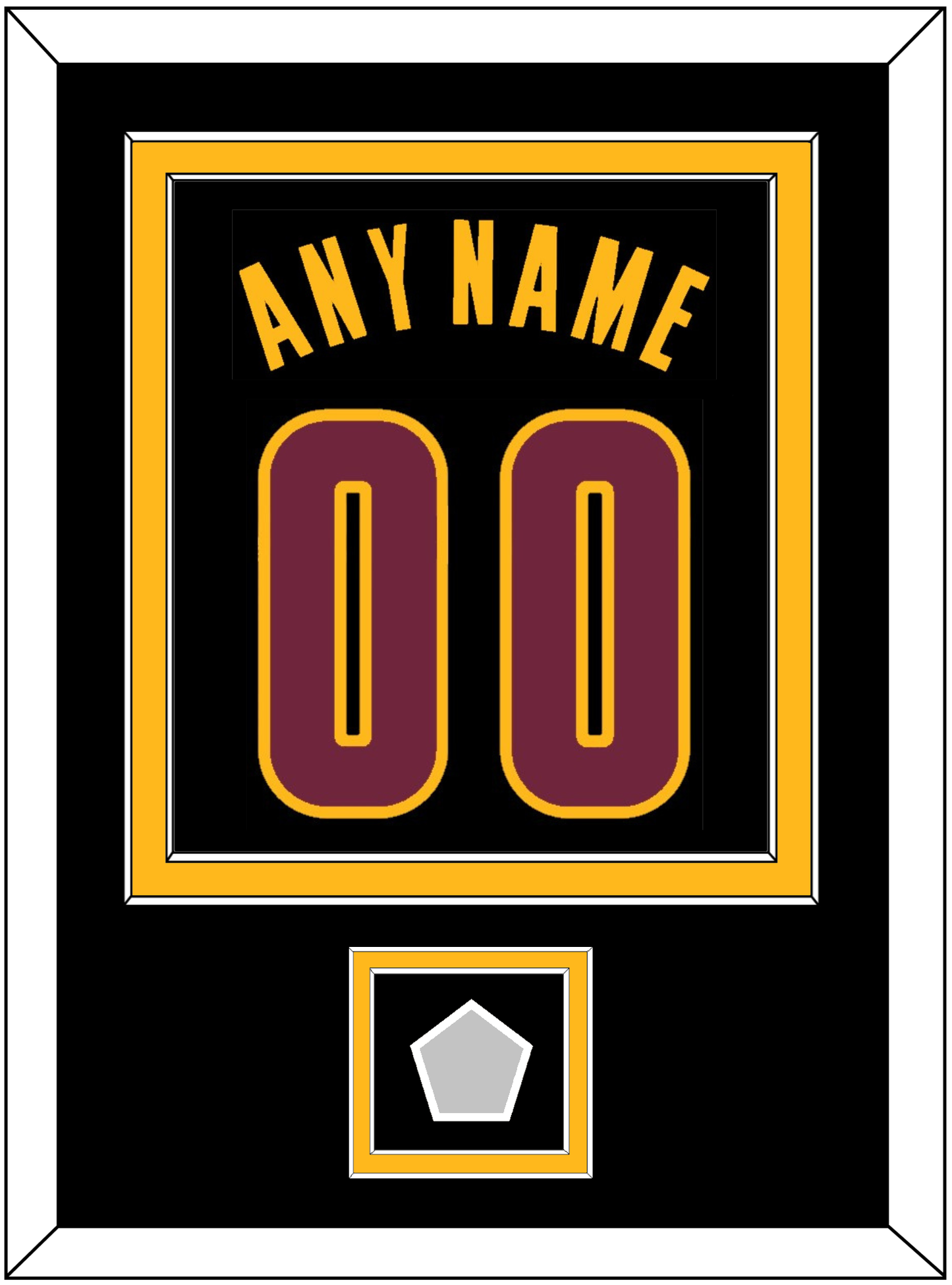 Cleveland Name & Number With Champions Patch - Black Pride (2015-2017) - Signature Tier 3