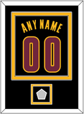 Cleveland Name & Number With Champions Patch - Black Pride (2015-2017) - Double Mat 3