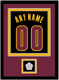 Cleveland Name & Number With Champions Patch - Black Pride (2015-2017) - Double Mat 4