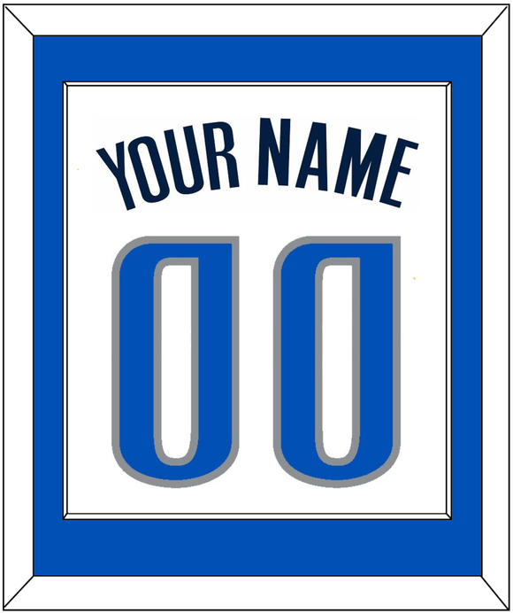 Dallas Name & Numbers - White Association - Single Mat 1