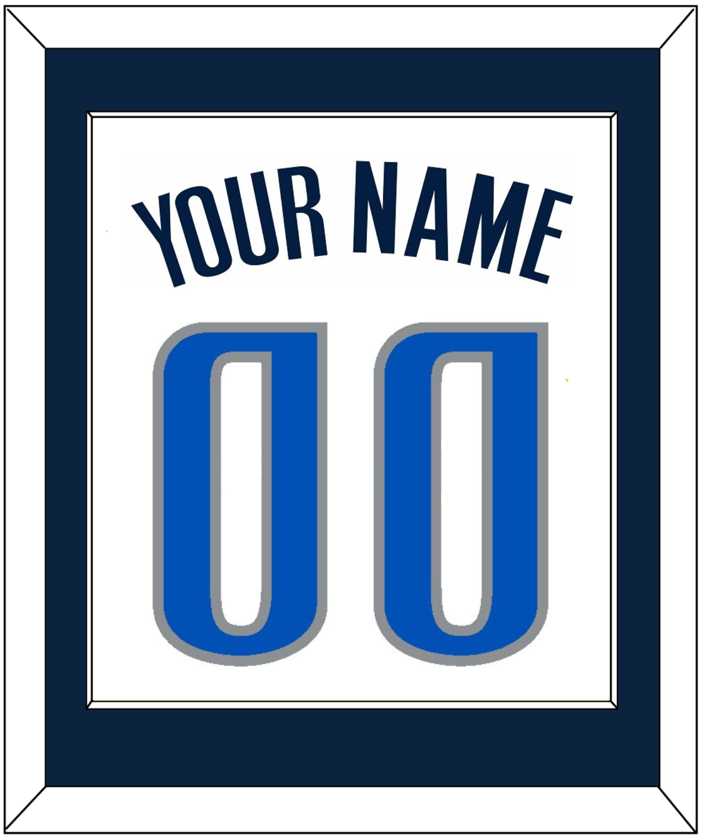 Dallas Name & Numbers - White Association - Essential Tier 2