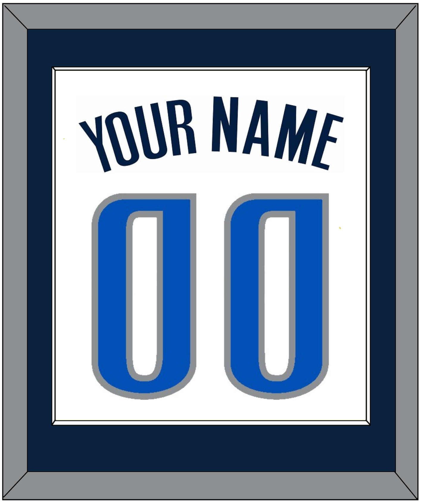 Dallas Name & Numbers - White Association - Essential Tier 2
