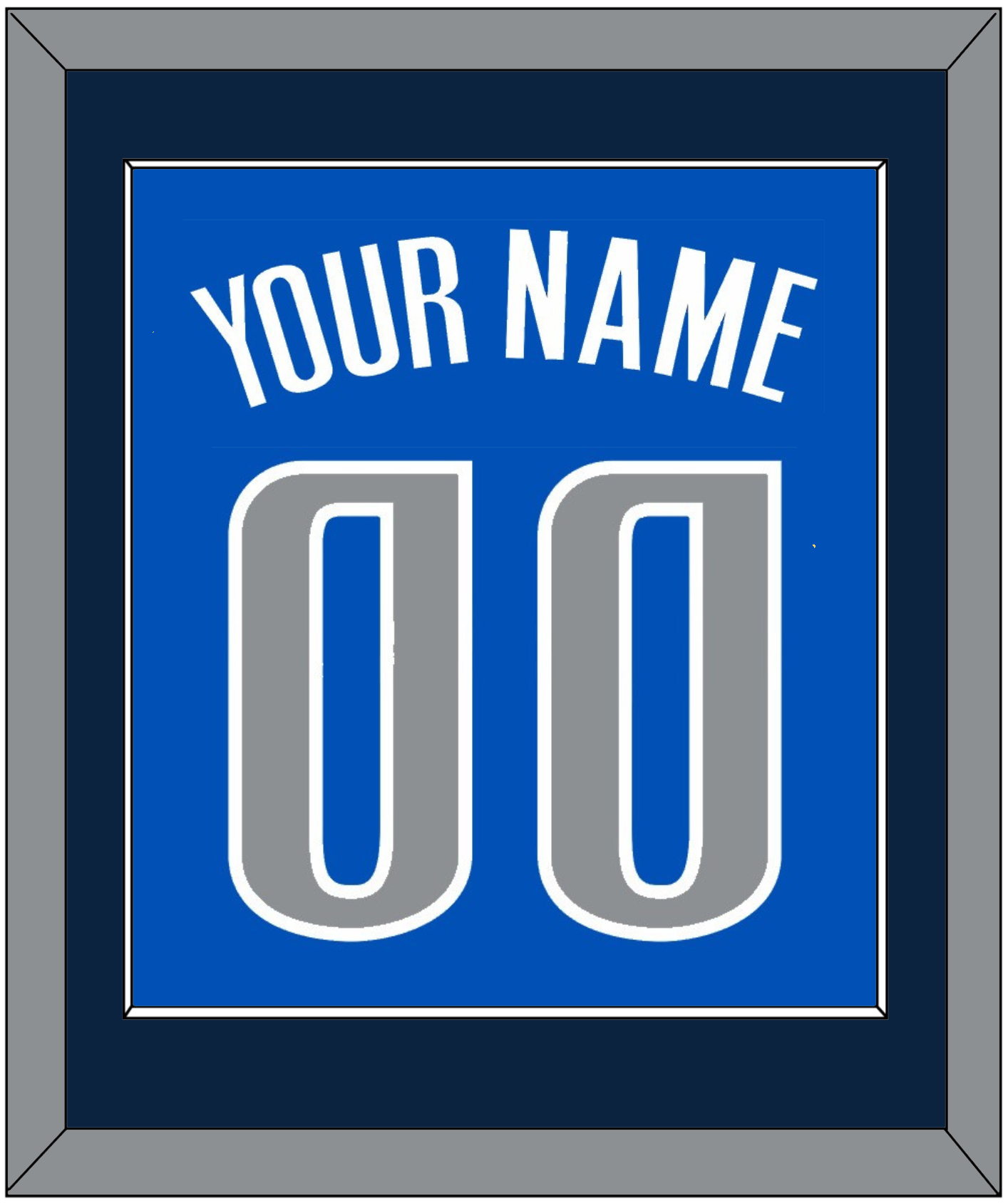 Dallas Name & Number - Blue Icon - Essential Tier 2