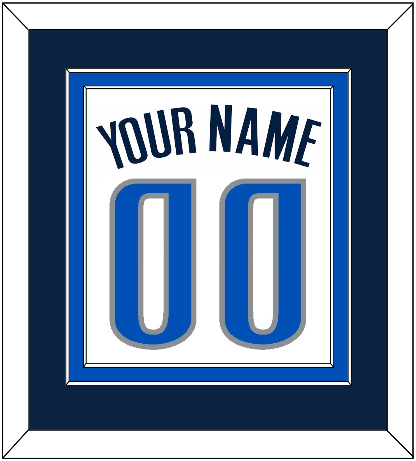 Dallas Name & Number - White Association - Signature Tier 2