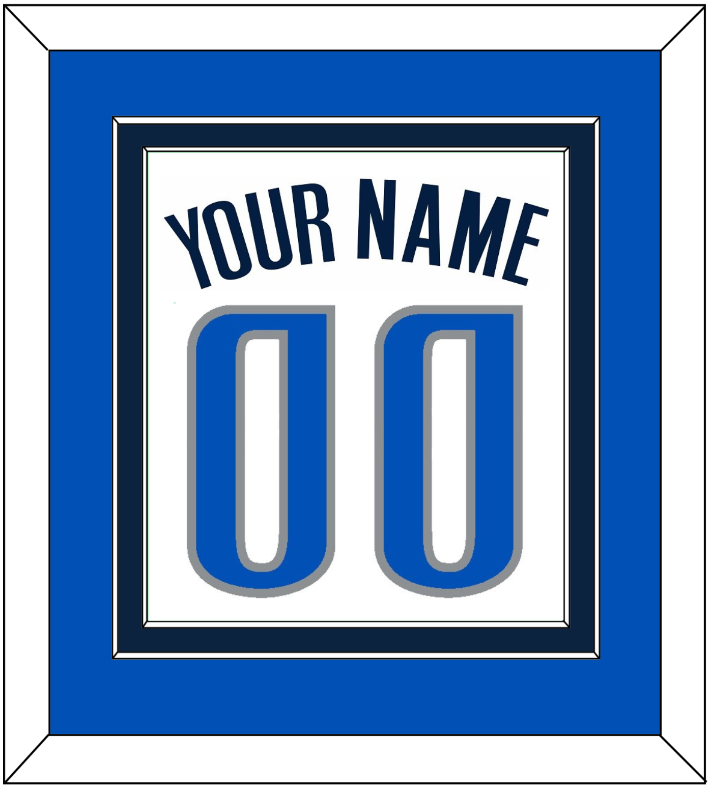 Dallas Name & Number - White Association - Signature Tier 3