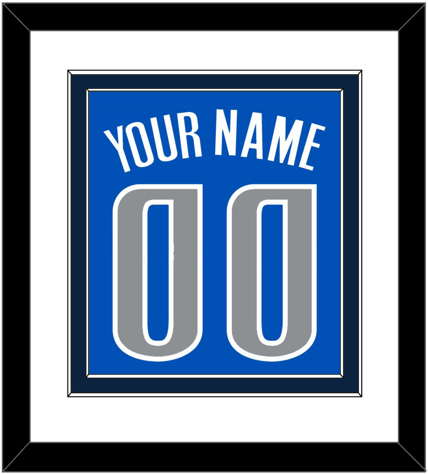 Dallas Name & Number - Blue Icon - Signature Tier 1