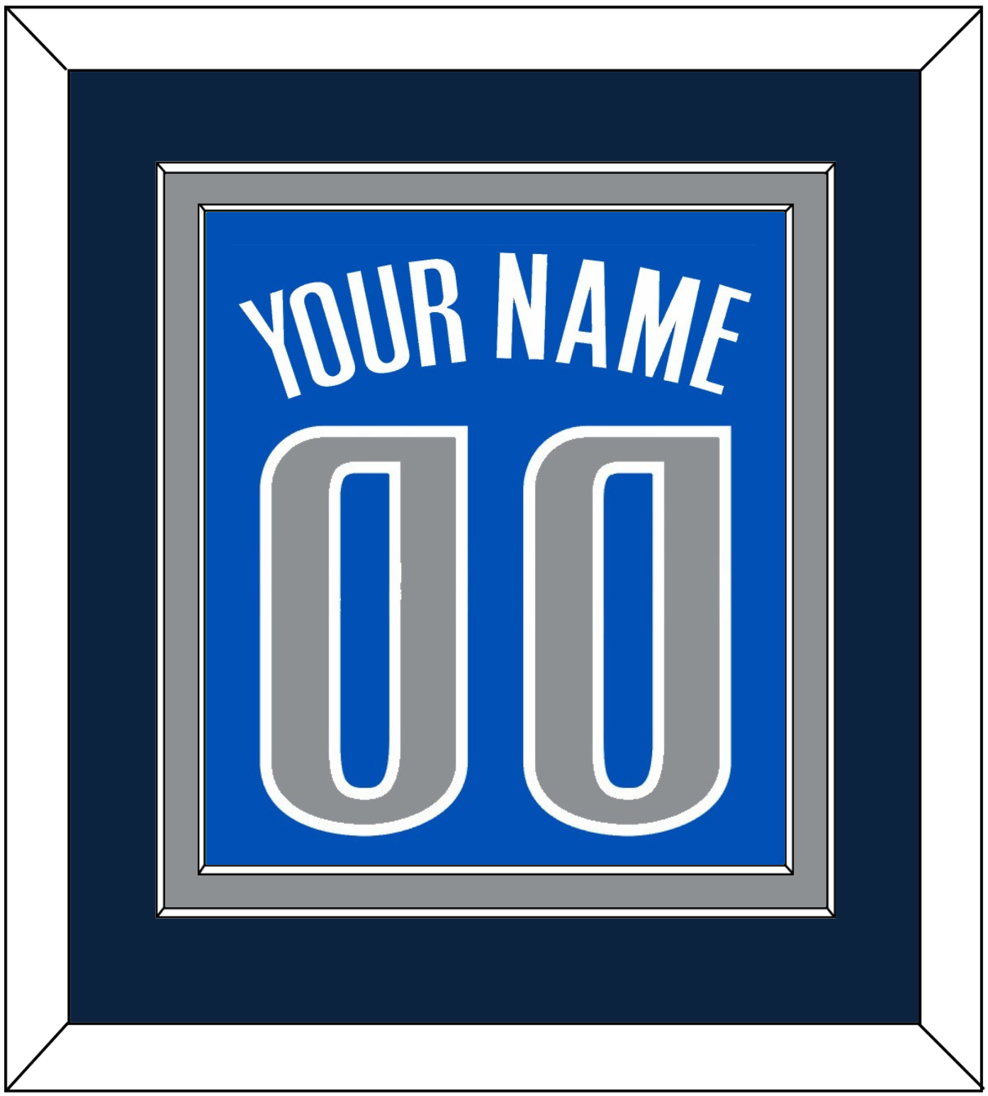 Dallas Name & Number - Blue Icon - Signature Tier 2