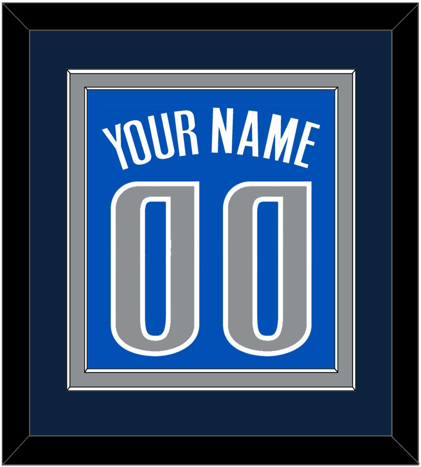 Dallas Name & Number - Blue Icon - Signature Tier 2