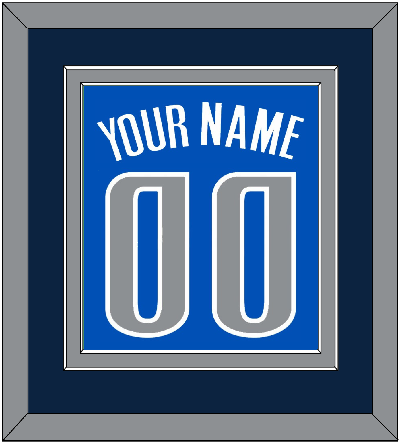 Dallas Name & Number - Blue Icon - Signature Tier 2