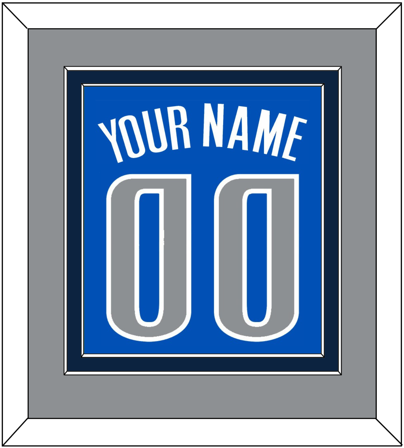 Dallas Name & Number - Blue Icon - Signature Tier 3