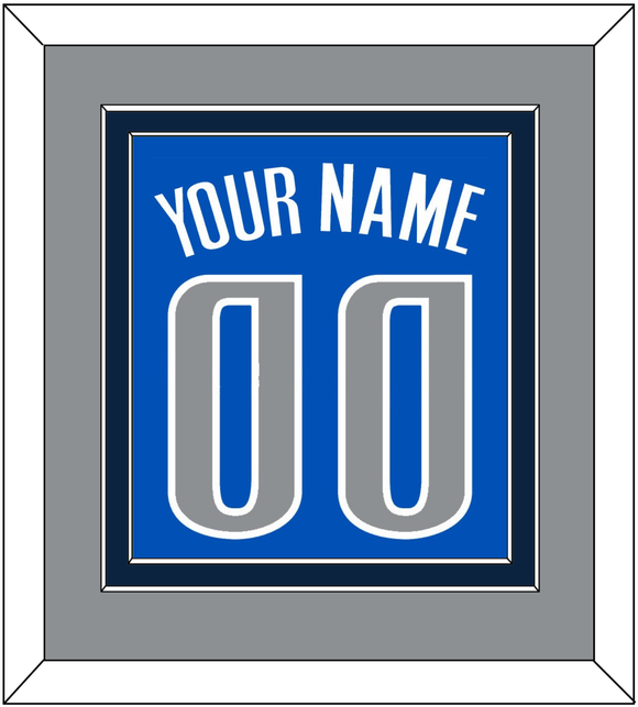 Dallas Name & Number - Blue Icon - Double Mat 3
