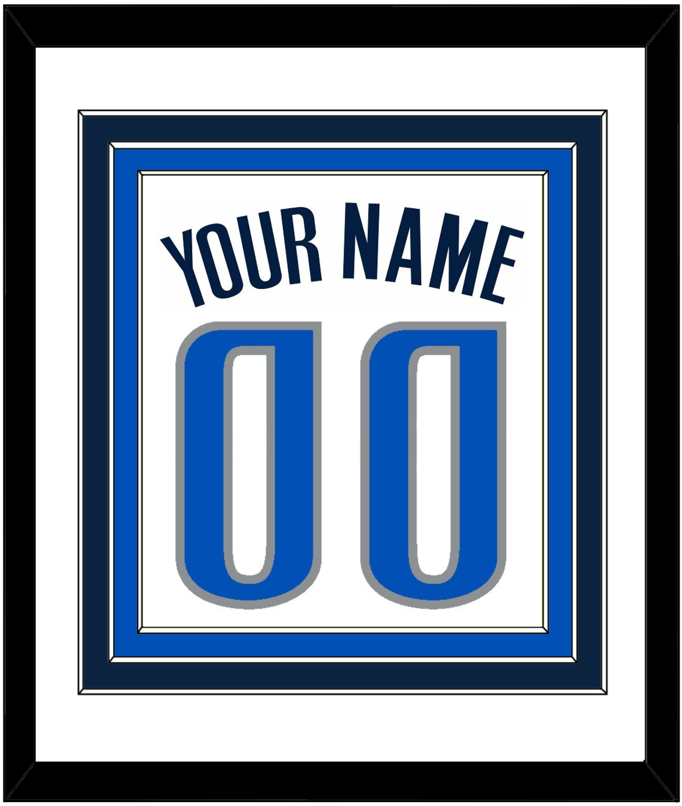Dallas Name & Number - White Association - Premier Tier 1