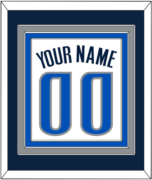 Dallas Name & Number - White Association - Premier Tier 2