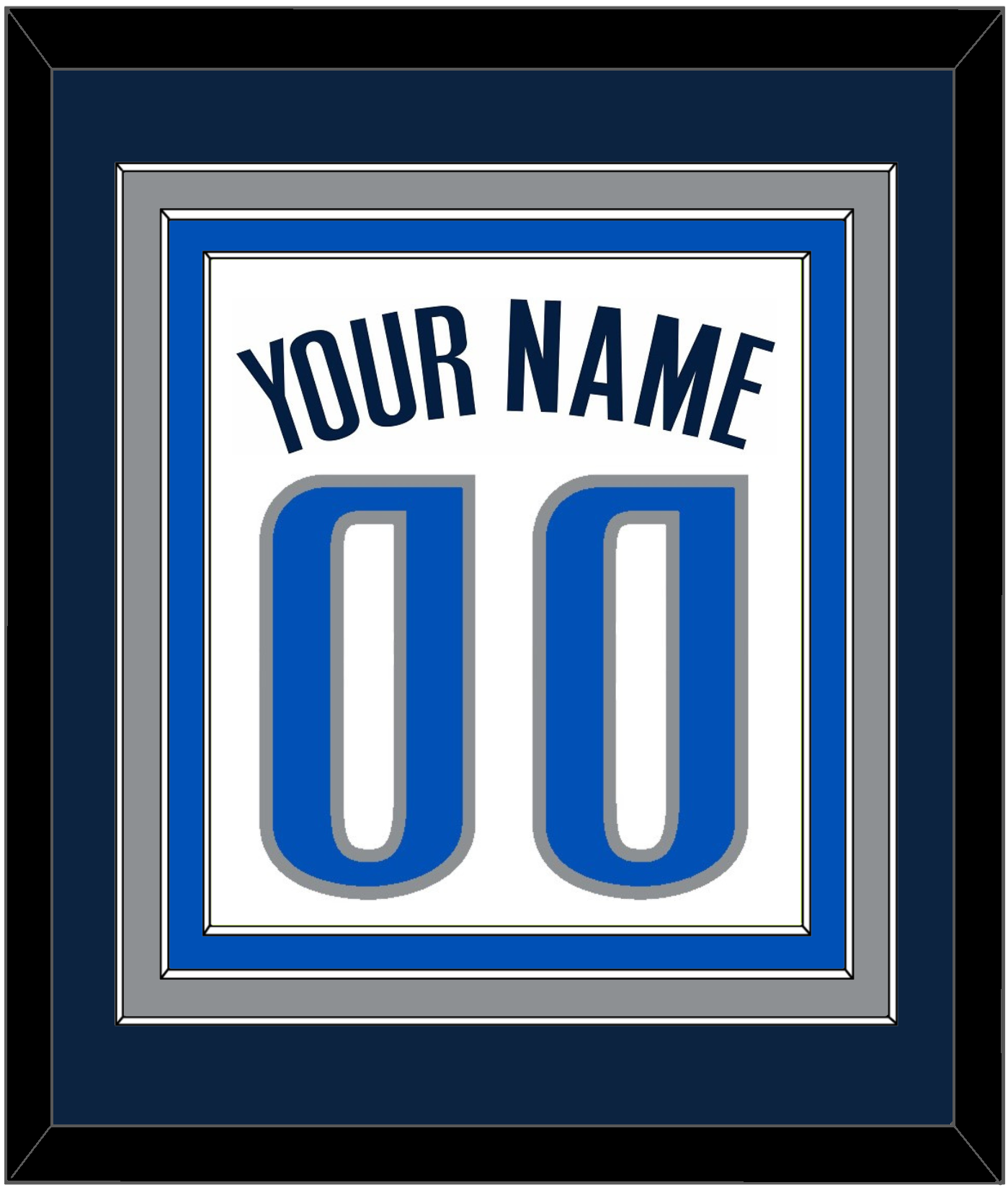 Dallas Name & Number - White Association - Premier Tier 2