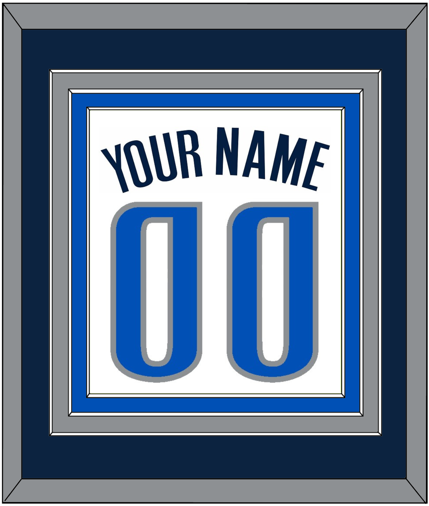 Dallas Name & Number - White Association - Premier Tier 2