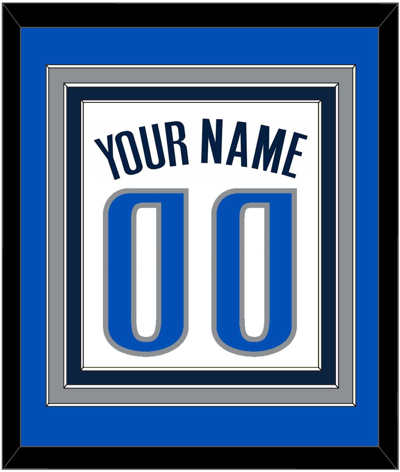 Dallas Name & Number - White Association - Premier Tier 3