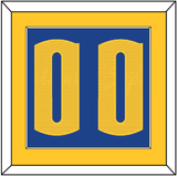 Denver Number - Blue Statement - Single Mat 2