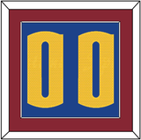 Denver Number - Blue Statement - Single Mat 3