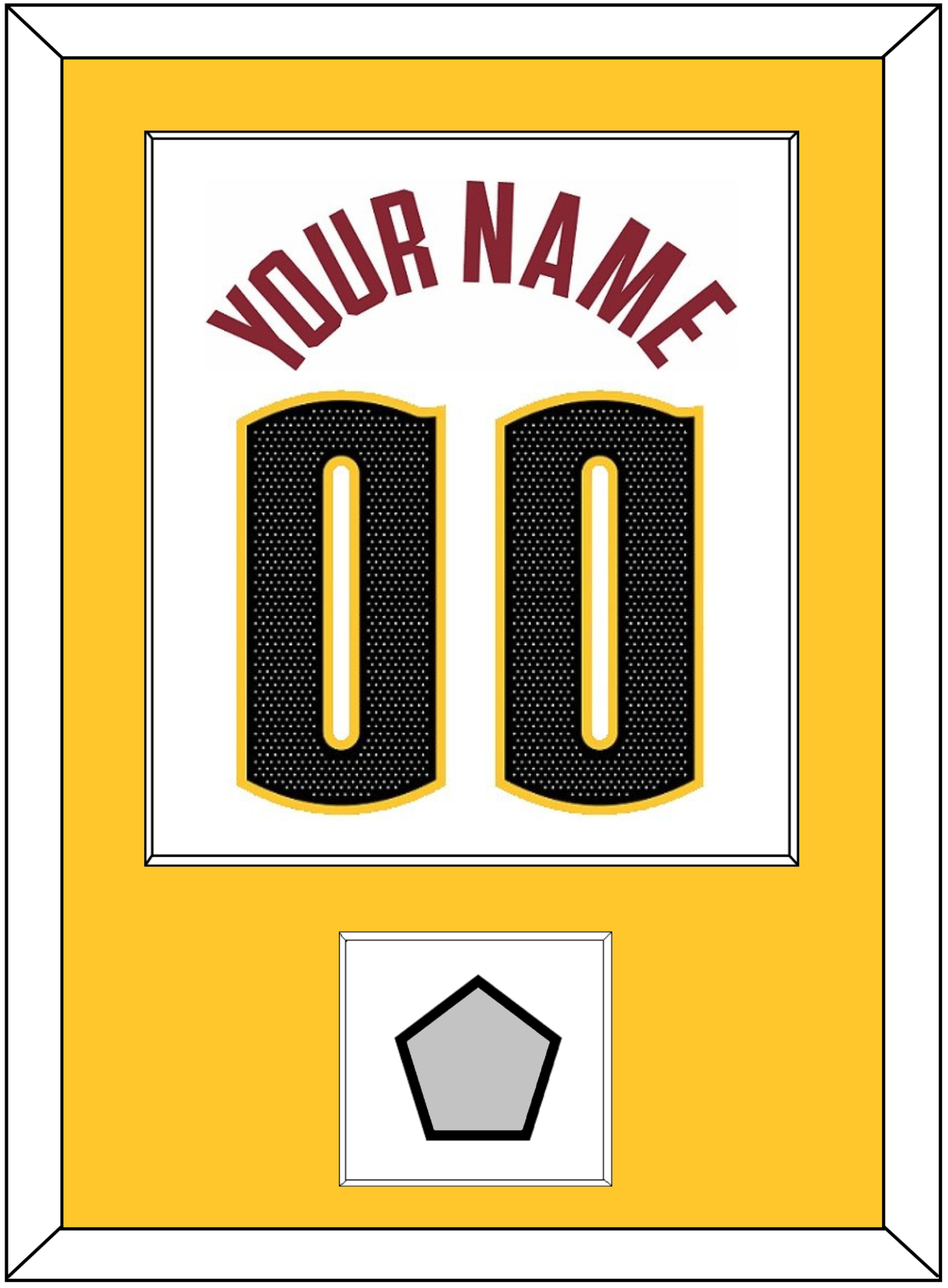 Denver Name & Number With Champions Patch - White Association - Essential Tier 2