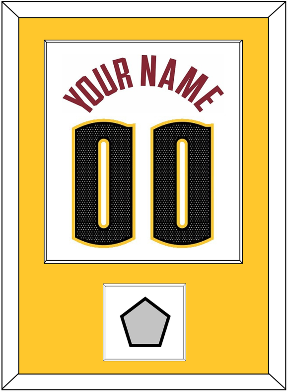 Denver Name & Number With Champions Patch - White Association - Single Mat 2