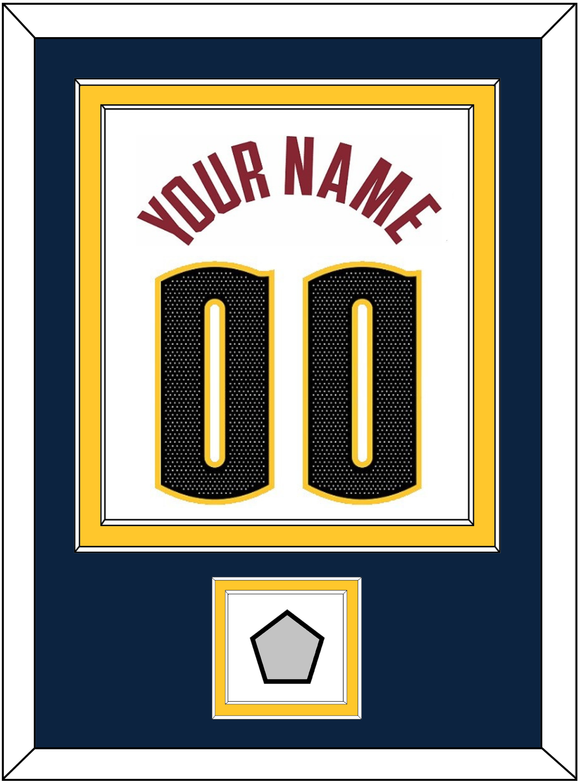 Denver Name & Number With Champions Patch - White Association - Double Mat 2
