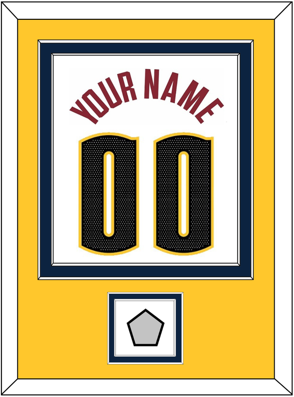 Denver Name & Number With Champions Patch - White Association - Double Mat 3