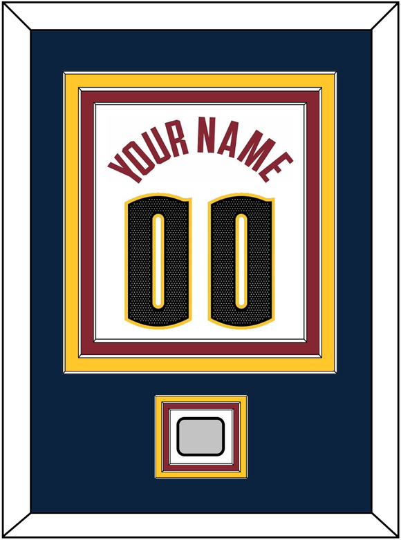 Denver Name & Number With Champions Patch - White Association - Triple Mat 2