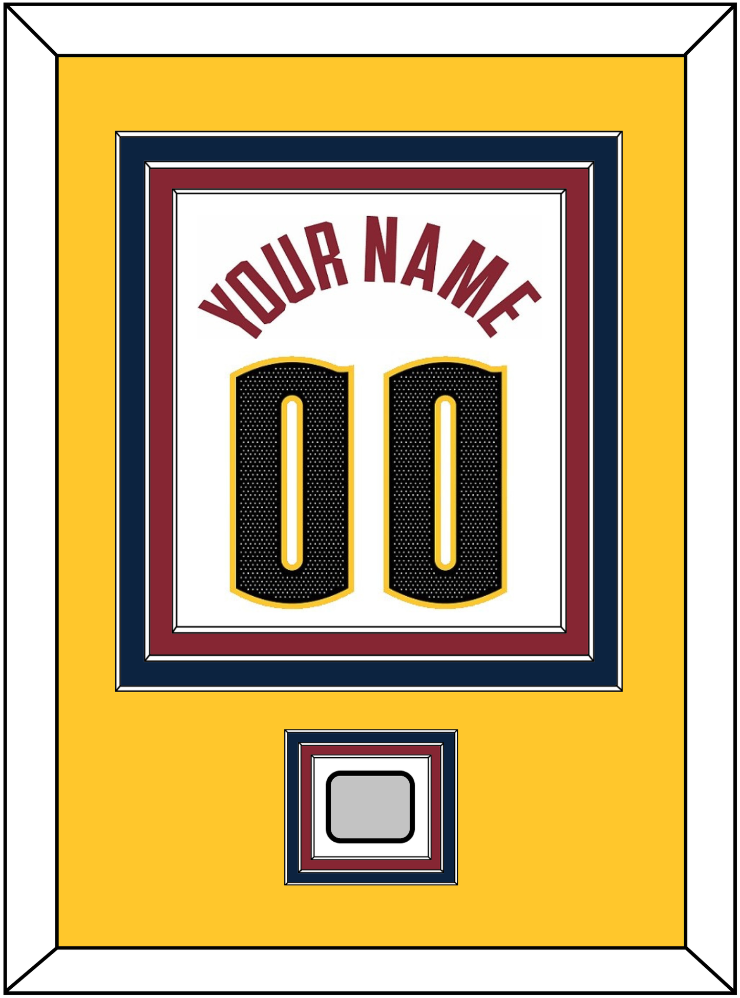 Denver Name & Number With Finals Patch - White Association - Premier Tier 3