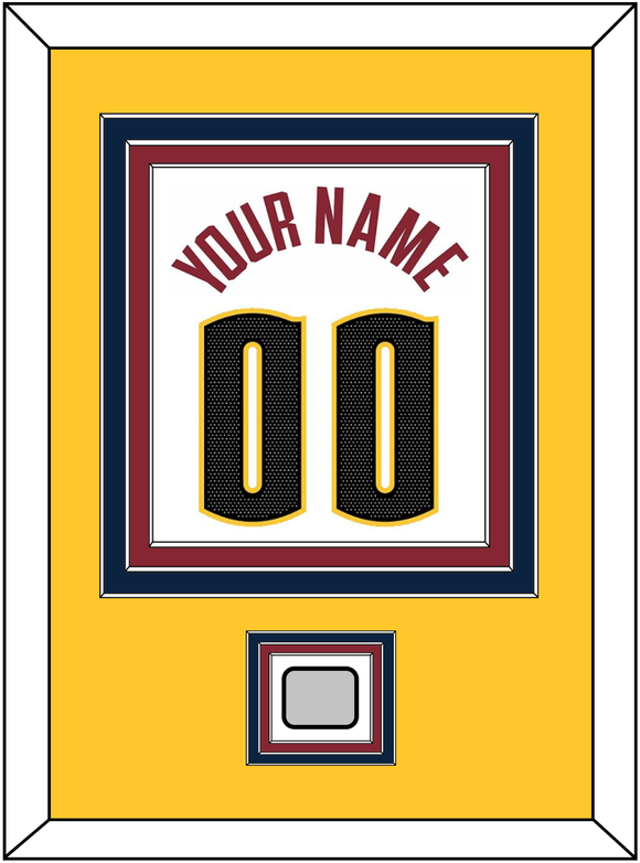 Denver Name & Number With Champions Patch - White Association - Triple Mat 3
