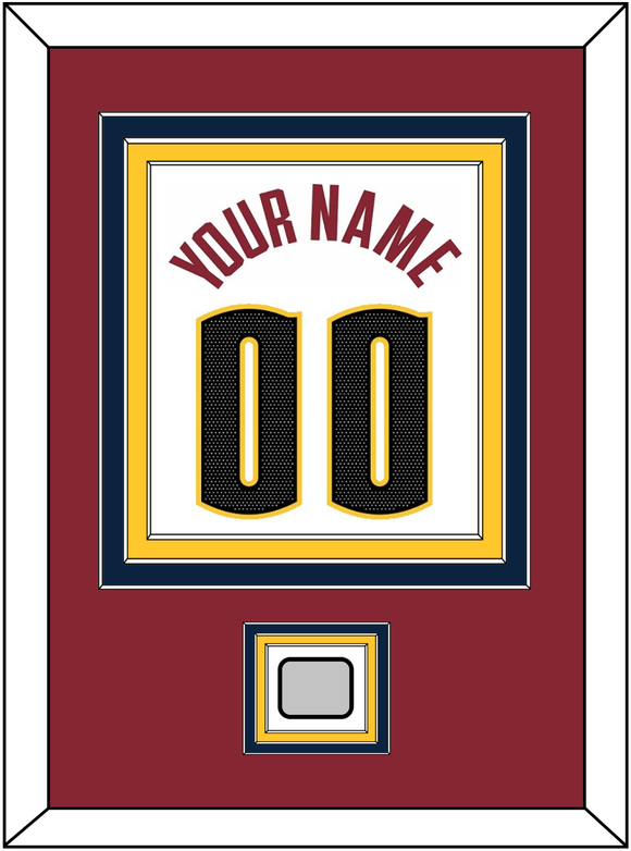 Denver Name & Number With Champions Patch - White Association - Triple Mat 4