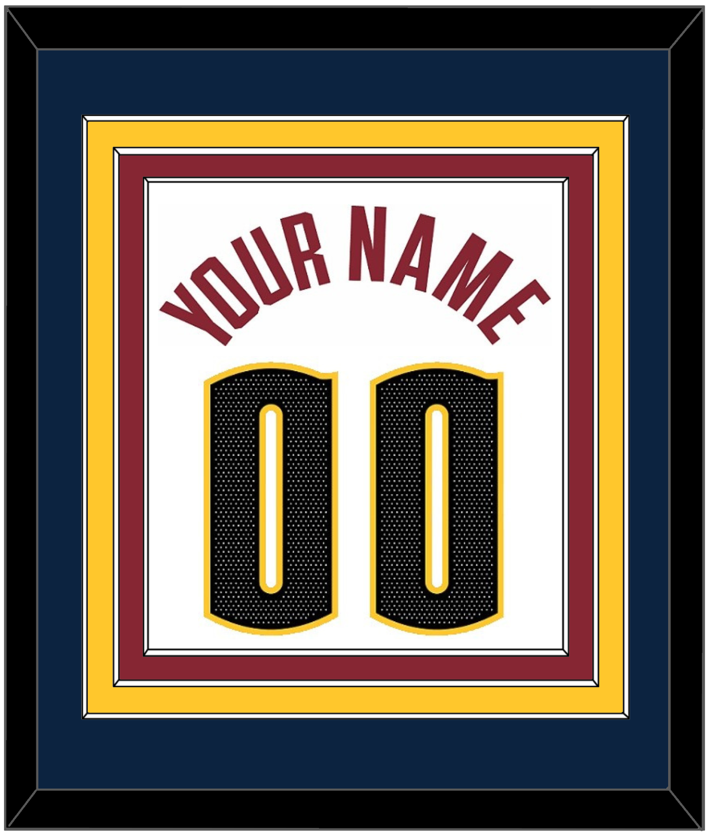 Denver Name & Number - White Association - Premier Tier 2