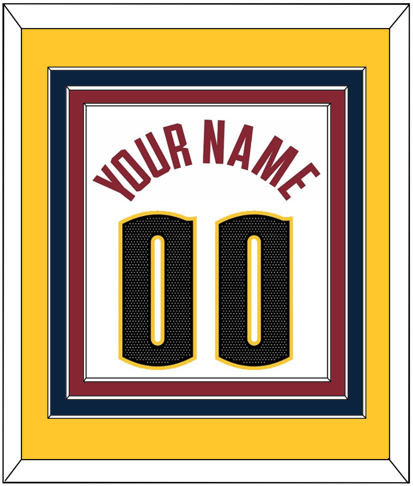 Denver Name & Number - White Association - Premier Tier 3