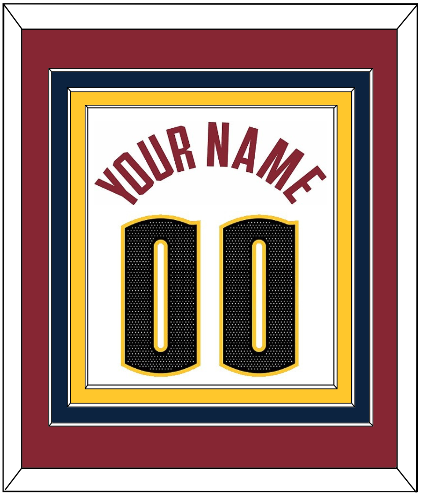 Denver Name & Number - White Association - Premier Tier 4