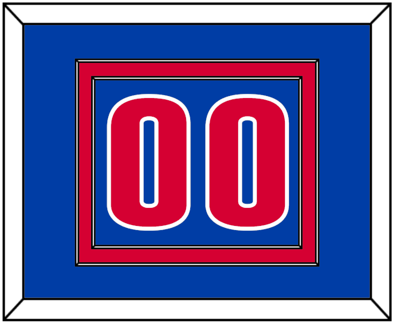 Detroit Number - Road Blue (2001-2017) - Signature Tier 2