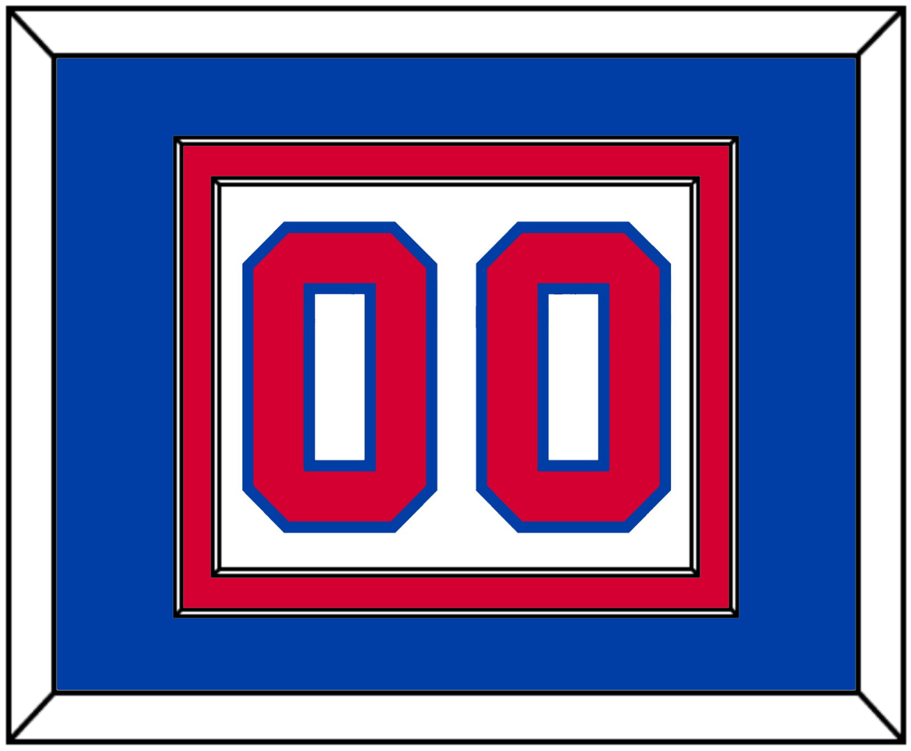 Detroit Number - Home White (1983-1966) - Signature Tier 2