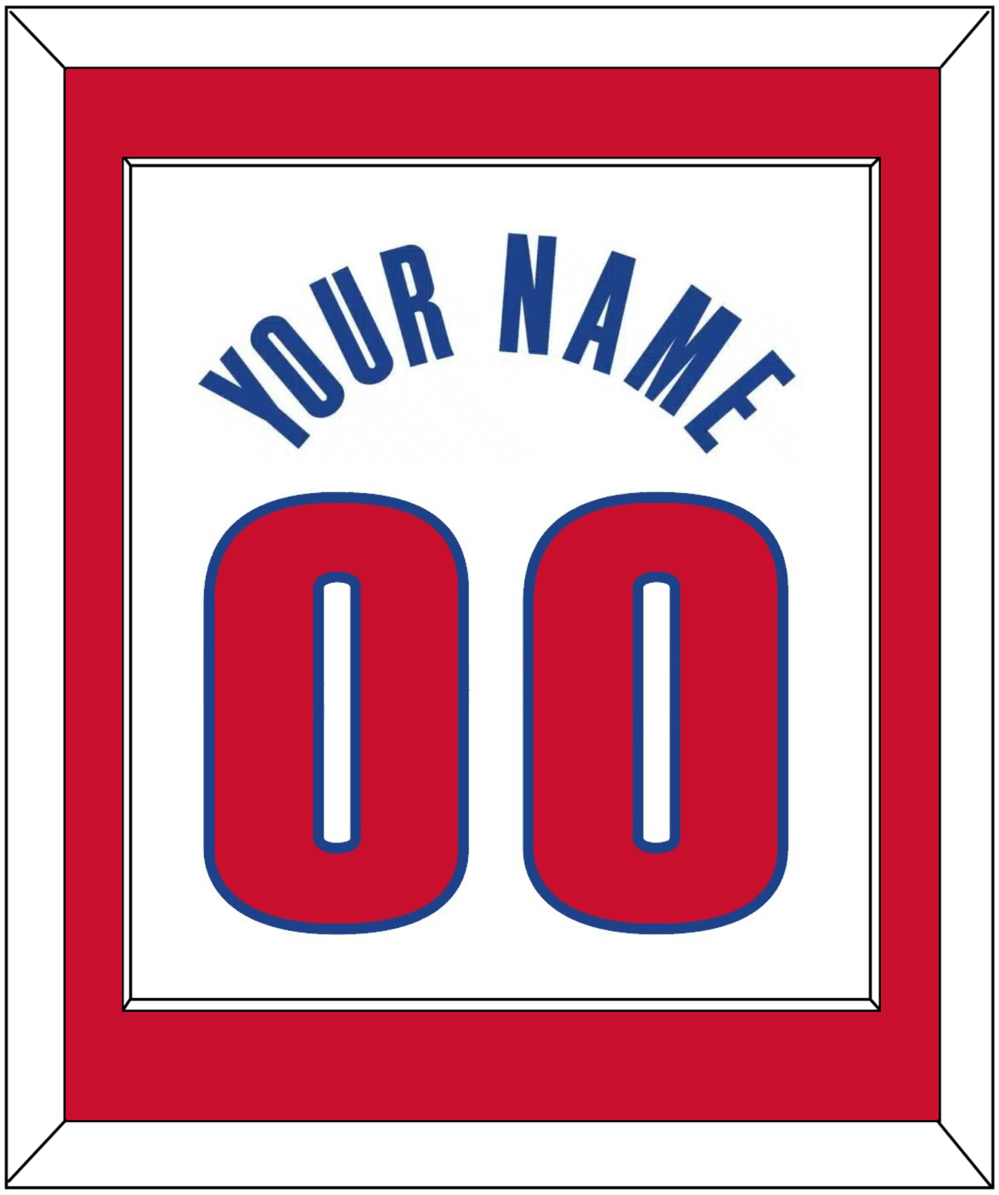 Detroit Name & Number - White Association - Essential Tier 2