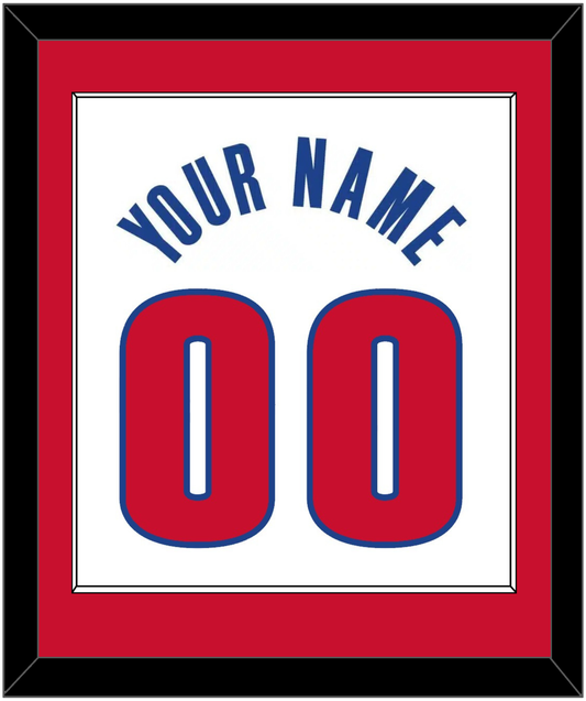 Detroit Name & Number - White Association - Essential Tier 2