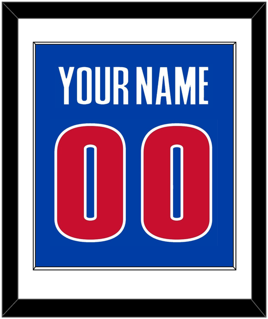 Detroit Name & Number - Road Blue (2001-2017) - Essential Tier 1