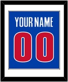 Detroit Name & Number - Road Blue (2001-2017) - Single Mat 1