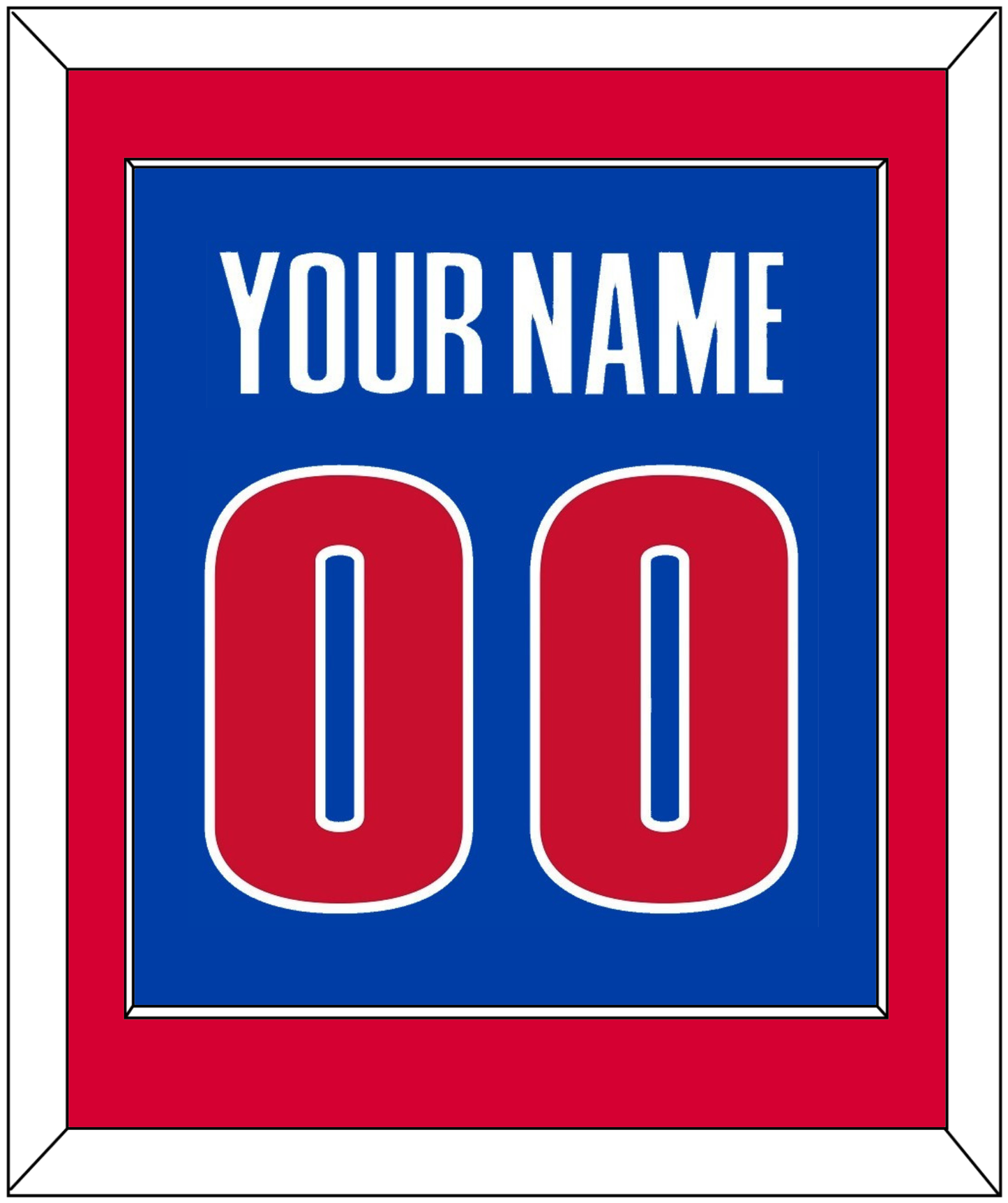 Detroit Name & Number - Road Blue (2001-2017) - Essential Tier 2