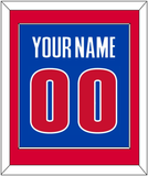 Detroit Name & Number - Road Blue (2001-2017) - Single Mat 2