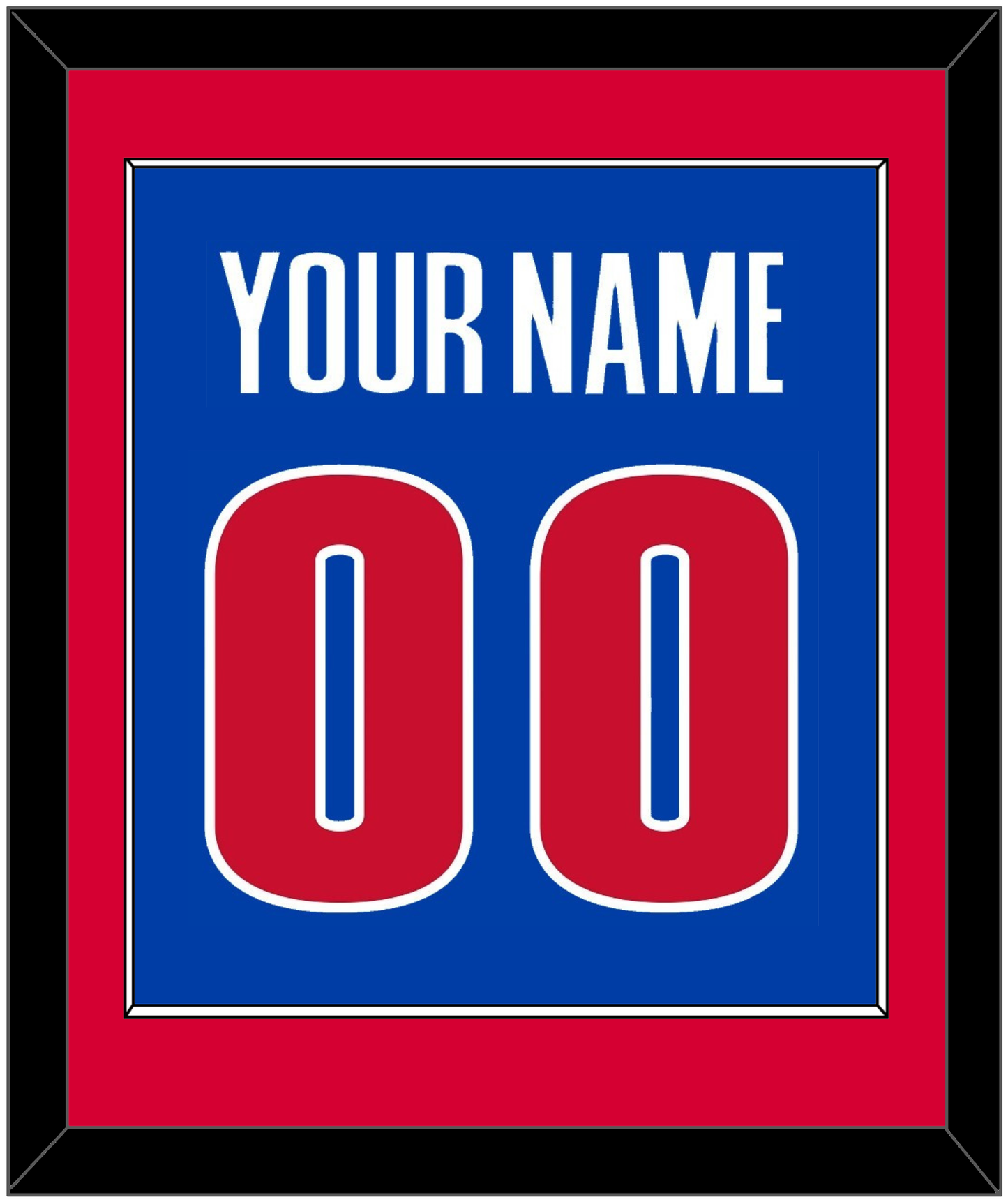 Detroit Name & Number - Road Blue (2001-2017) - Essential Tier 2