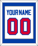 Detroit Name & Number - Home White (1983-1996) - Single Mat 1