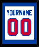 Detroit Name & Number - Home White (1983-1996) - Single Mat 1