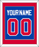 Detroit Name & Number - Road Blue (1981-1996) - Single Mat 2