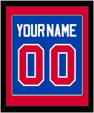 Detroit Name & Number - Road Blue (1981-1996) - Single Mat 2