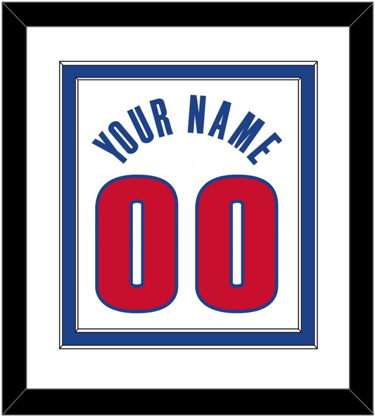 Detroit Name & Number - White Association - Signature Tier 1