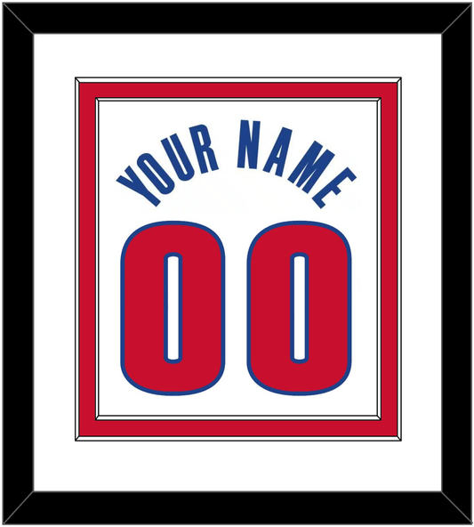 Detroit Name & Number - White Association - Signature Tier 2