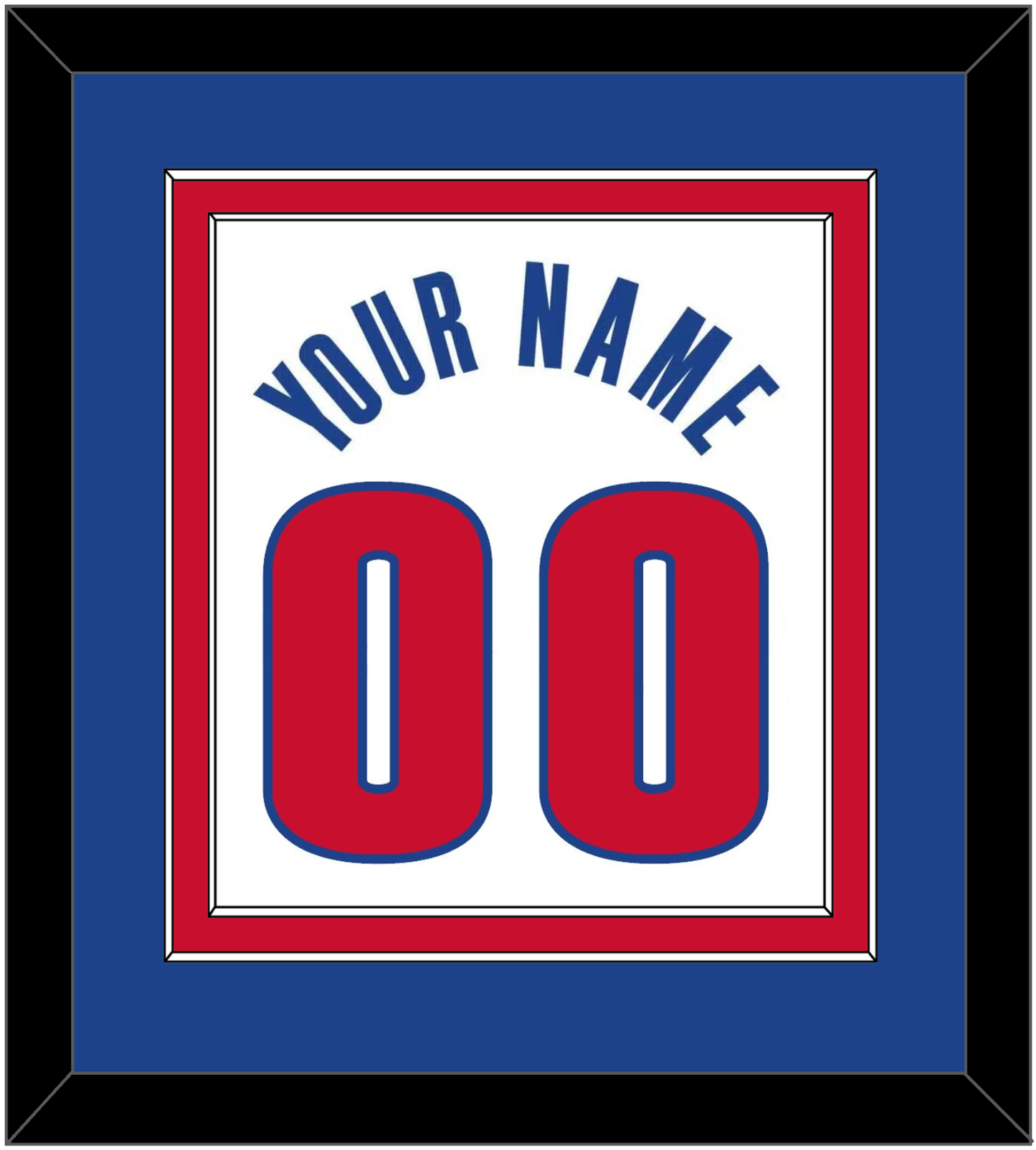 Detroit Name & Number - White Association - Signature Tier 3