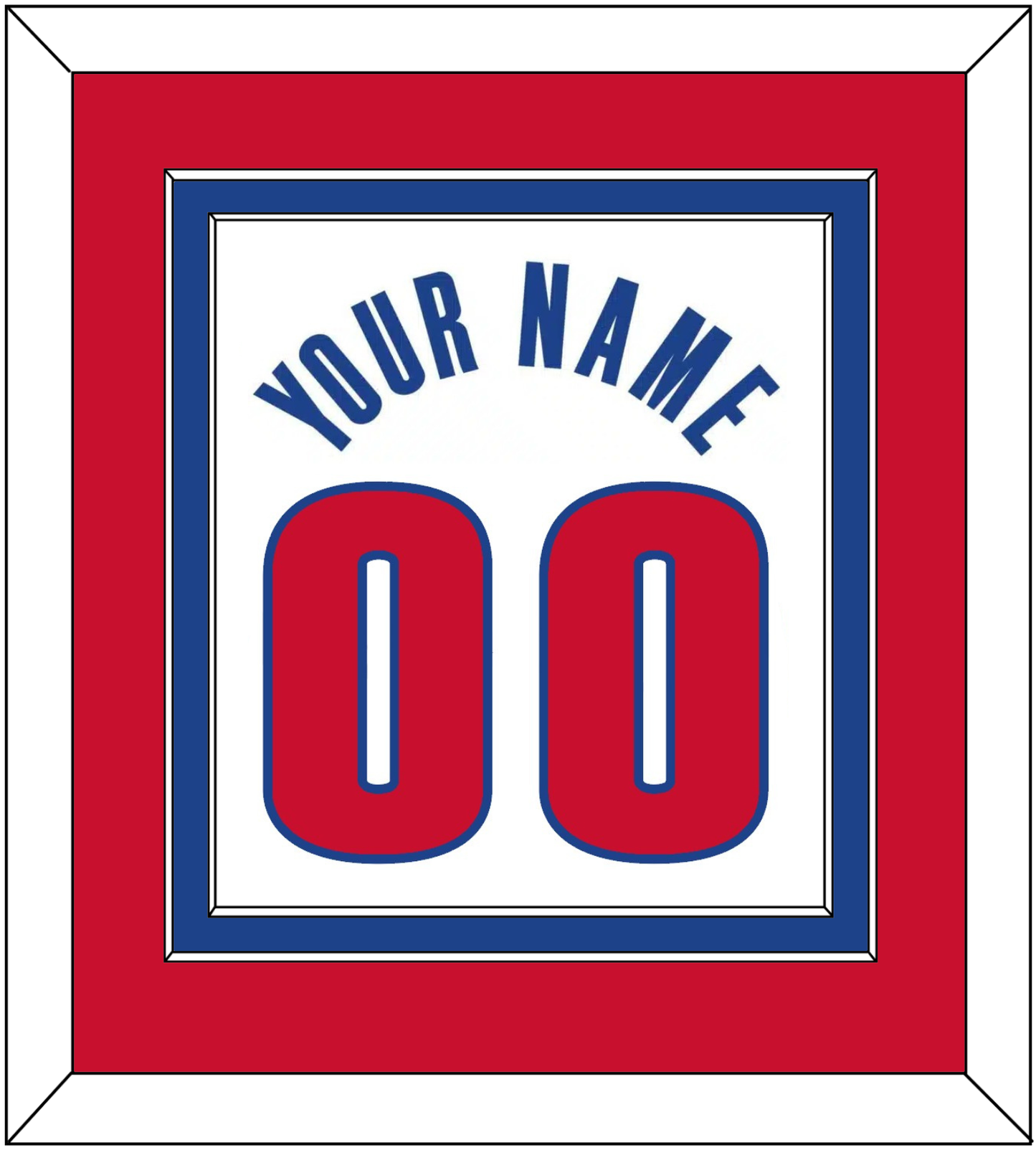 Detroit Name & Number - White Association - Signature Tier 4